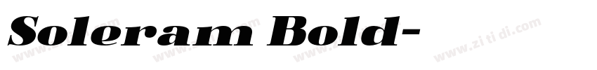 Soleram Bold字体转换 Soleram Bold字体转换